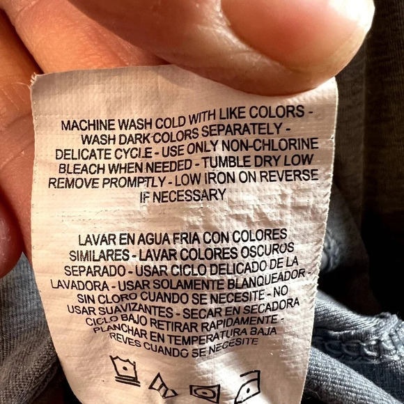 Apana Heather Gray Yoga Activewear Hooded Long Sleeve Top Thumbholes Sz SM - Picture 11 of 12